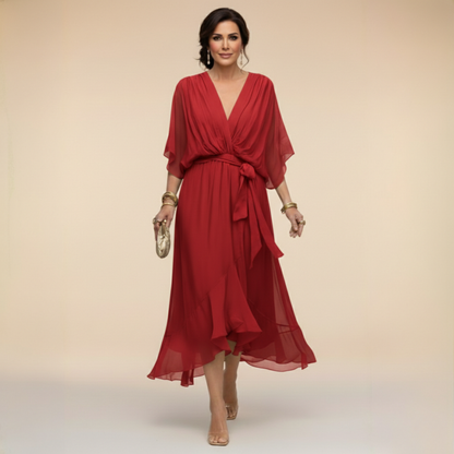 Sarah | Robe Chiffon V-Cou Sandra
