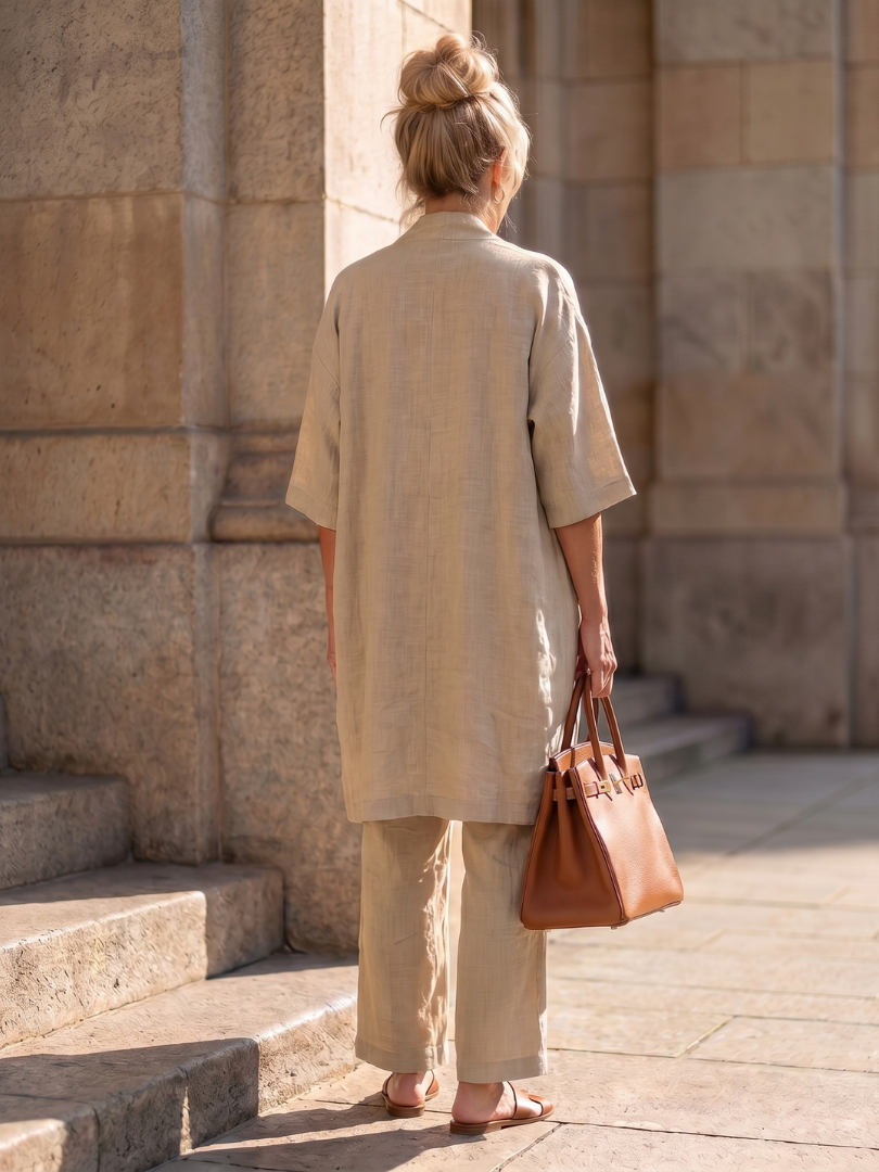 Yael | Ensemble de Haut et Pantalon Décontracté en Trois Pièces