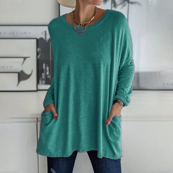 Evanya™ | Relaxed Long Sleeve Top