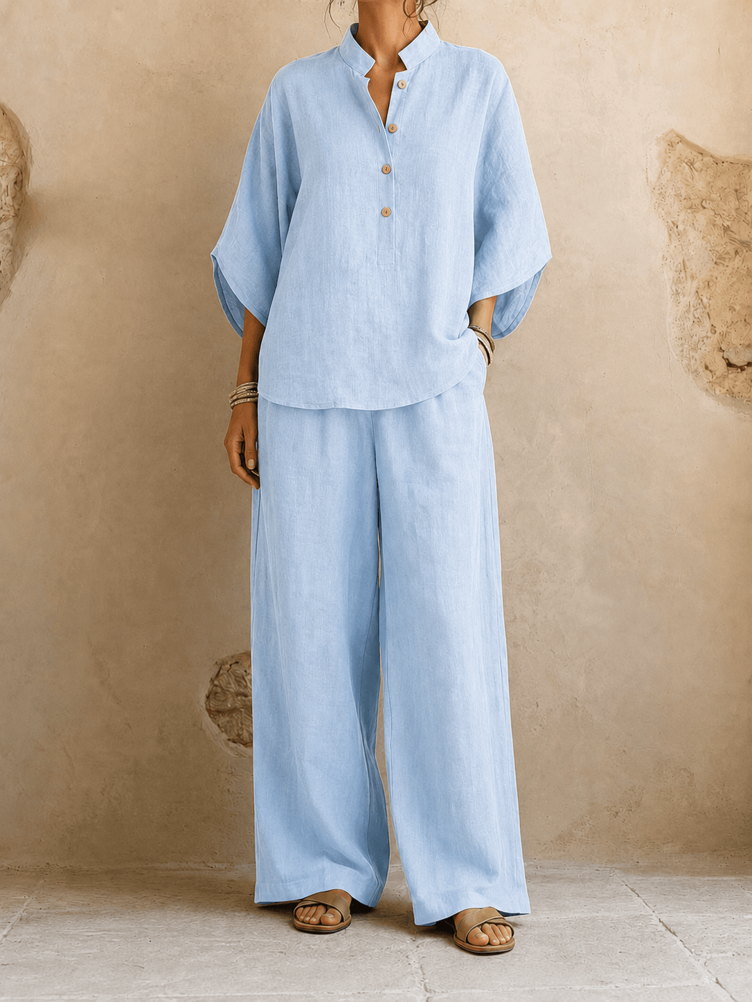 Maribel | Batwing Sleeves and Wide-Leg Trousers