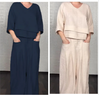Noa | Ensemble Minimaliste Ample en Deux Pièces