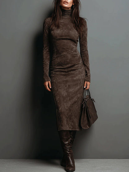 Victoria | Turtleneck Midi Dress