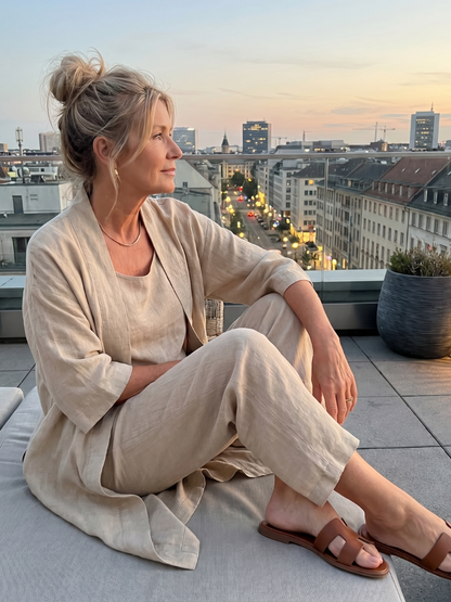Yael | Ensemble de Haut et Pantalon Décontracté en Trois Pièces