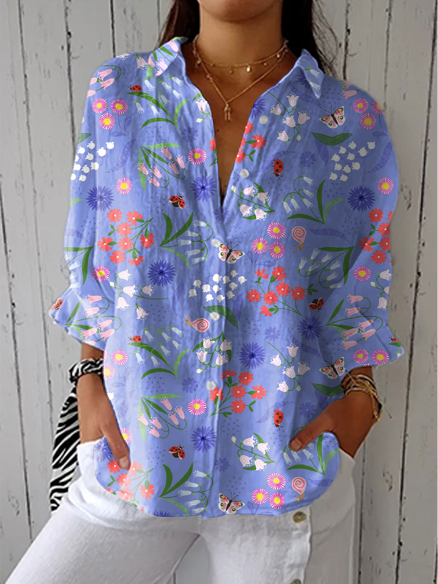 Léa | Blouse de Jardin Printanier