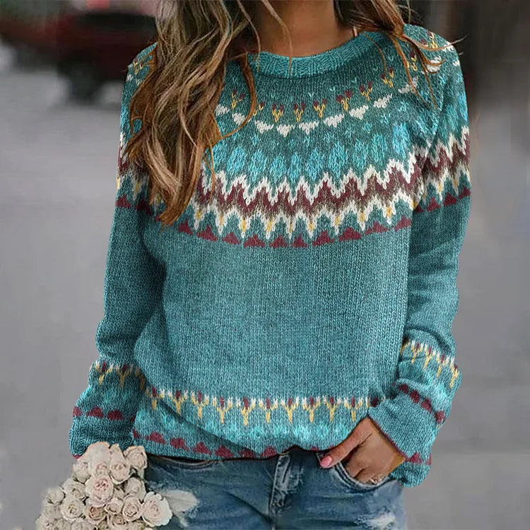 Brilora™ | Cozy Retro Pattern Sweater