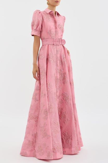 Aria | Robe avec Manches Bouffantes Courtes