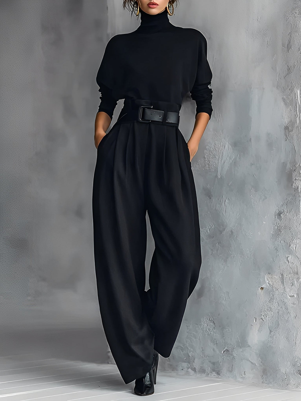 Carisse | Elegant Turtleneck Jumpsuit