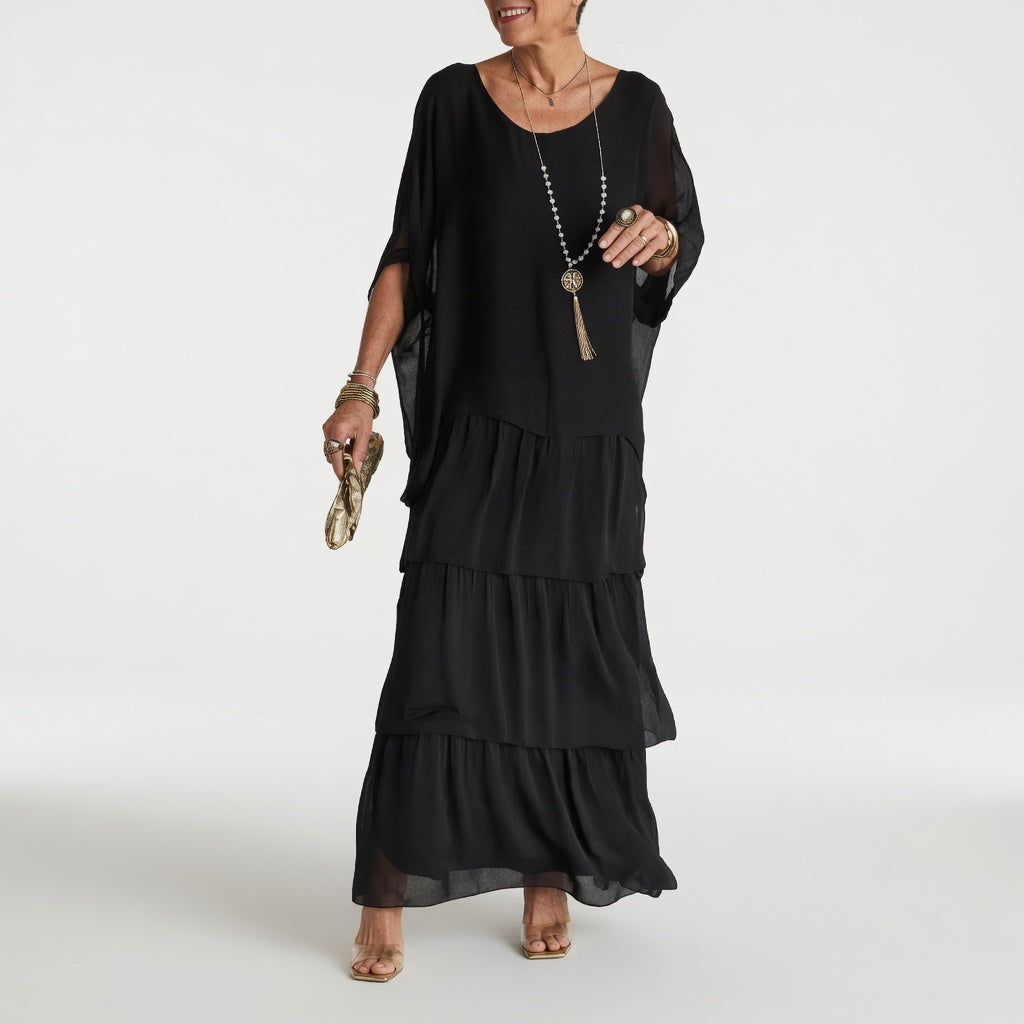 Charlotte™ — Flowing Maxi Dress with Bohemian Ruffles