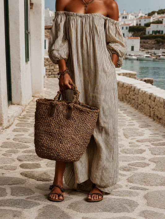 Kallista – Robe Maxi Fluide Pregonda Méditerranéenne