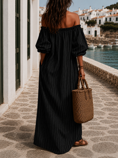 Kallista – Robe Maxi Fluide Pregonda Méditerranéenne