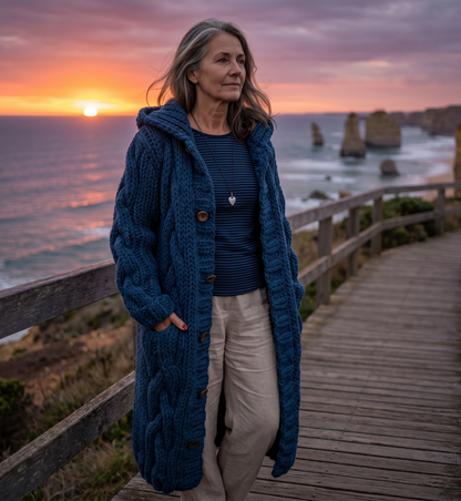 KARINA - MANTEAU ÉLÉGANT ET COSY AVEC COUVERTURE DU VENTRE