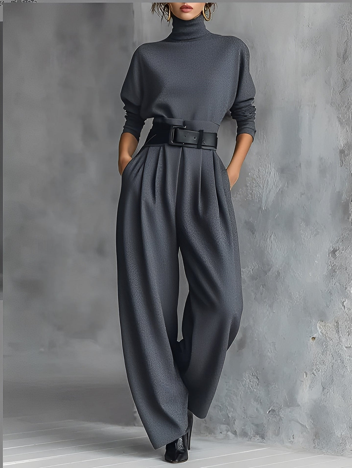 Carisse | Elegant Turtleneck Jumpsuit