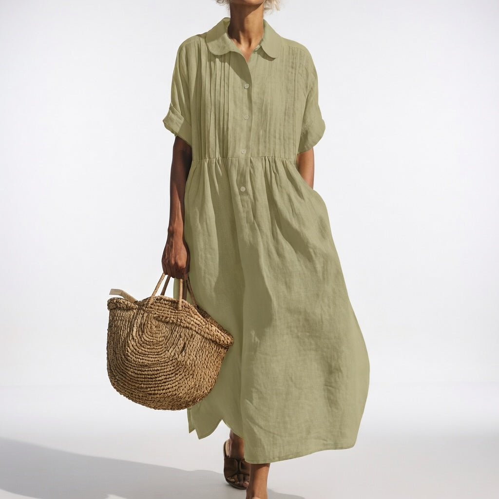 Isabelle™ | Robe chemise fluide estivale