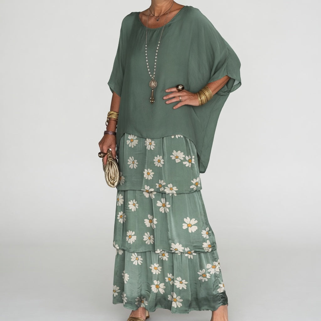 Charlotte™ — Flowing Maxi Dress with Bohemian Ruffles