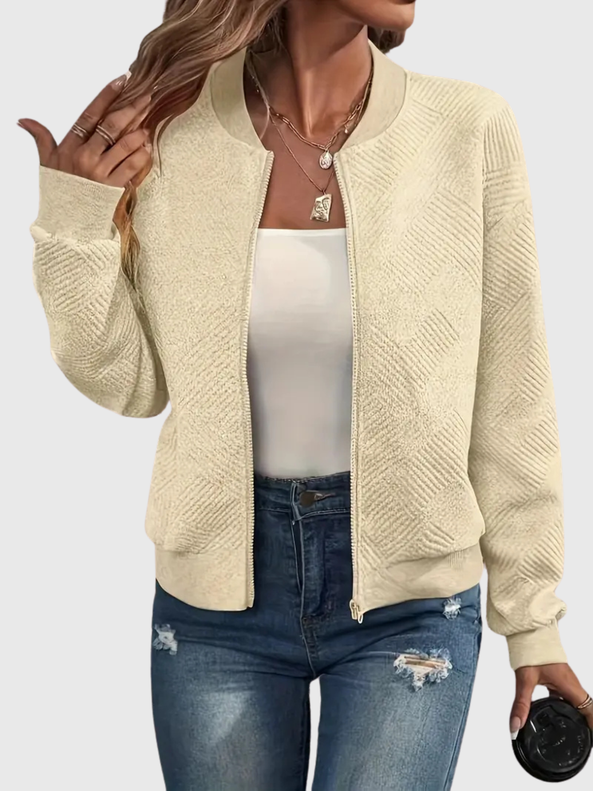 Laurie | Textured Zip Jacket
