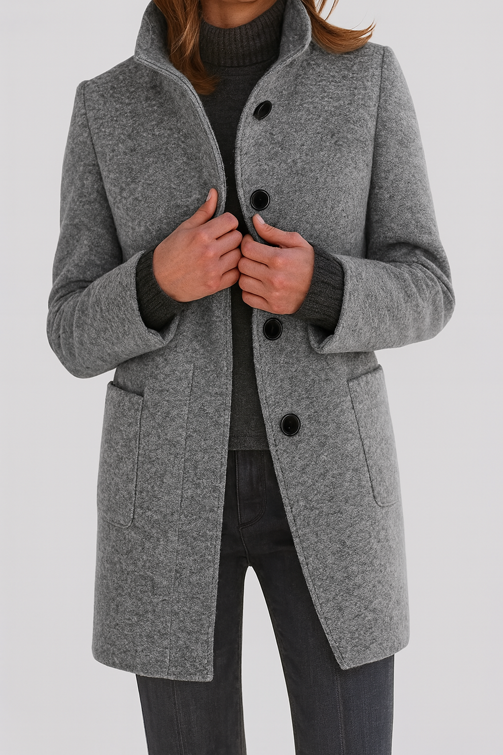 Ava | High Collar Coat