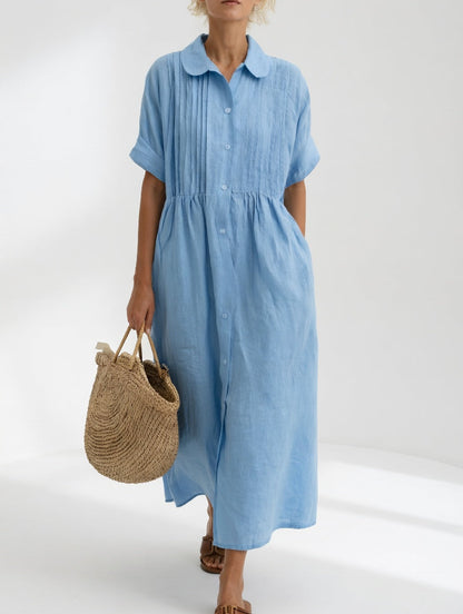 Isabelle™ | Robe chemise fluide estivale