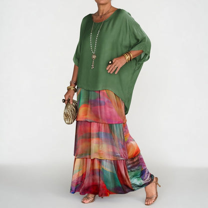 Charlotte™ — Flowing Maxi Dress with Bohemian Ruffles