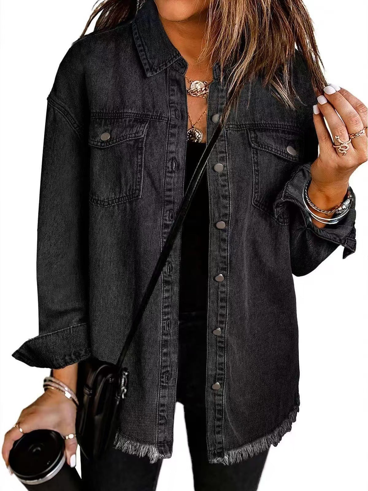EmberElle™ | Classic Denim Utility Jacket