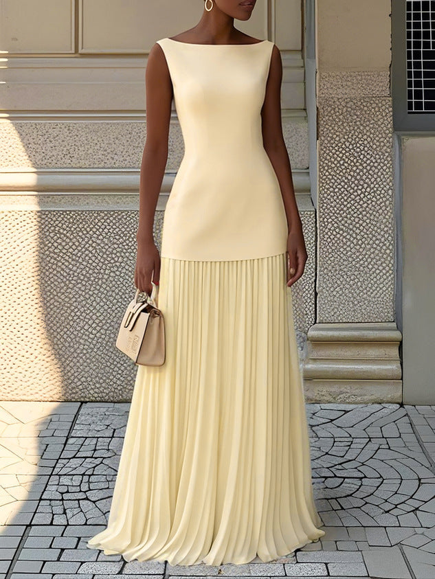 Serena | Robe Maxi Plissée