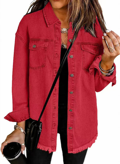 EmberElle™ | Classic Denim Utility Jacket