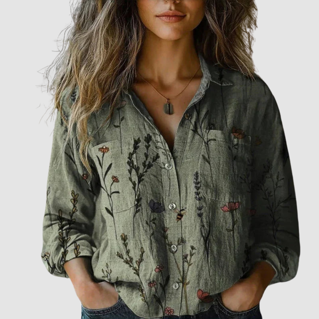 Lumielle™ | Retro Printed Blouse