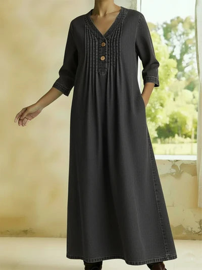 Faevessa™ | Elegant V-neck Dress