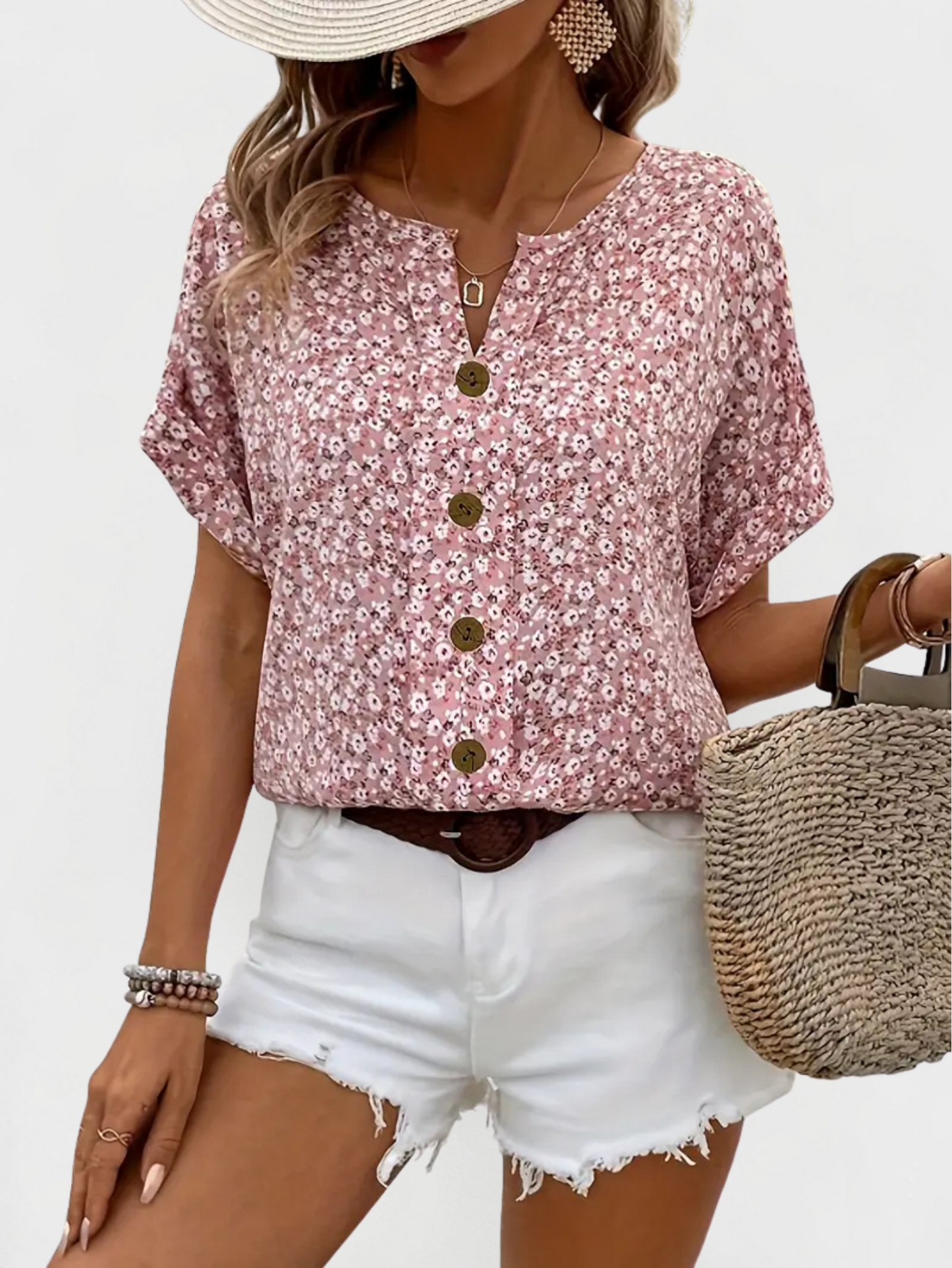 Zeylia™ | Chic Floral Print Blouse