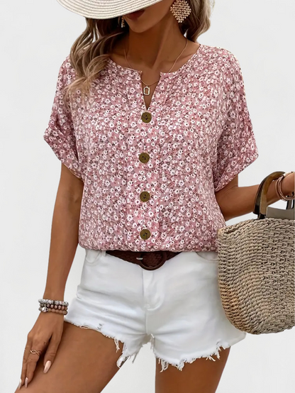 Zeylia™ | Chic Floral Print Blouse