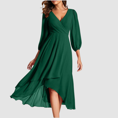 Mia™ Robe Longue Élégante à Col V