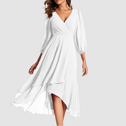Mia™ Robe Longue Élégante à Col V
