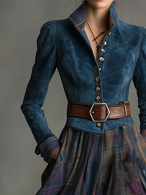 Adelaide | Elegant Plaid Maxi Dress
