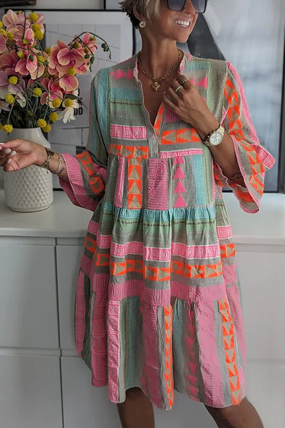Lucy | Patterned Flowing Midi Dress
