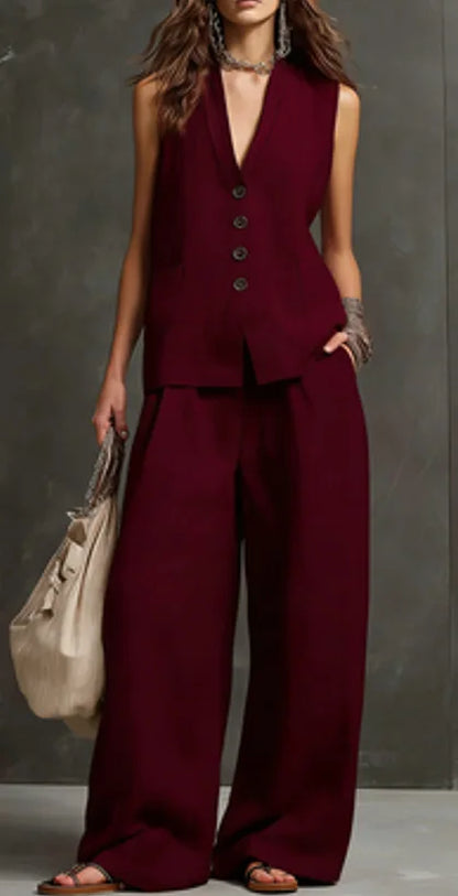 Monica | Casual Two-Piece Set for the Office and Summer