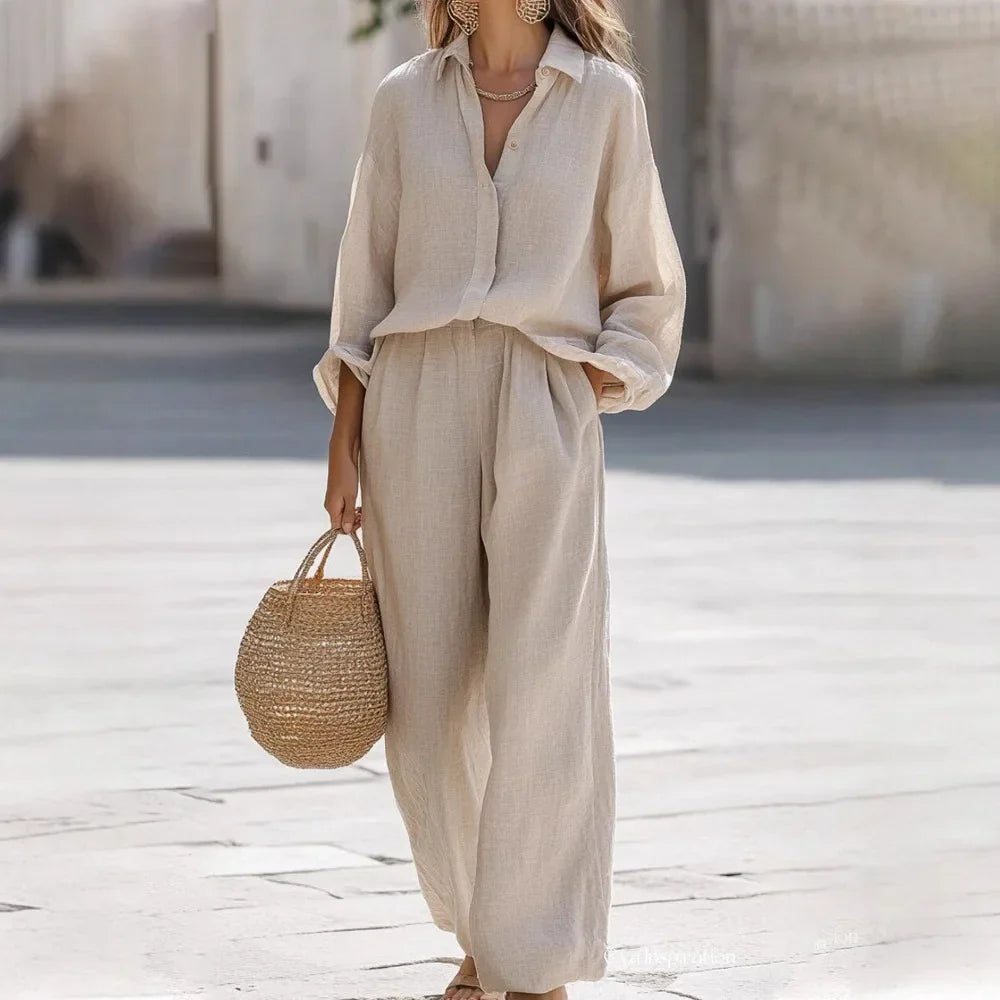 Giuseppe | Elegant Summer Cotton and Linen Outfit for Women