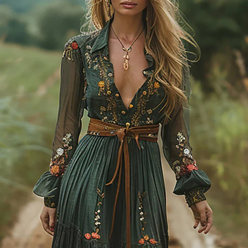 Amelia Auré | Boho Floral Maxi Dress