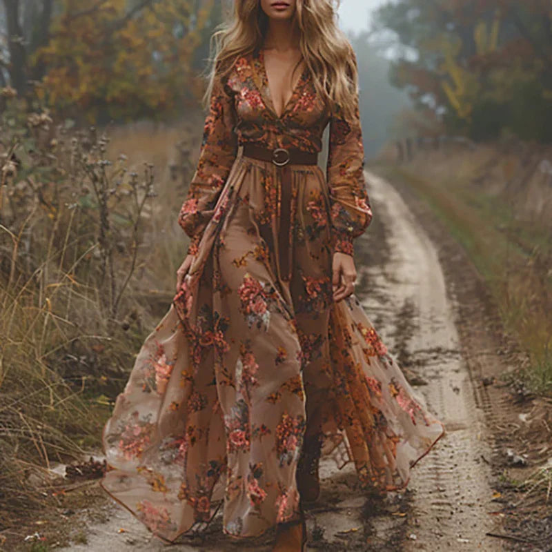 Amelia Auré | Boho Floral Maxi Dress
