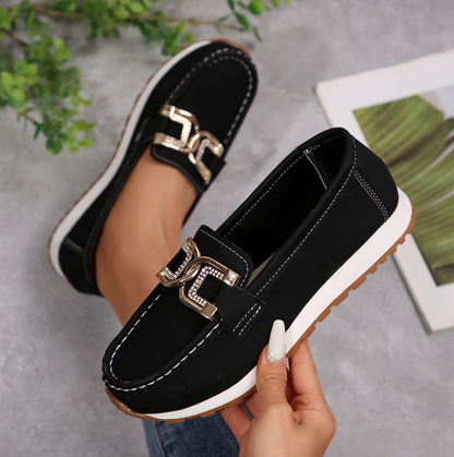 Emma - Mocassins Chic avec Boucle en Diamant