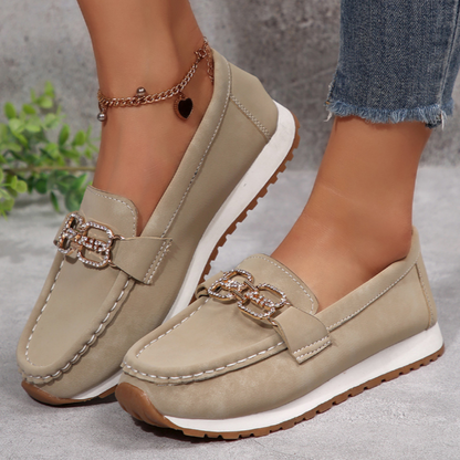 Emma - Mocassins Chic avec Boucle en Diamant