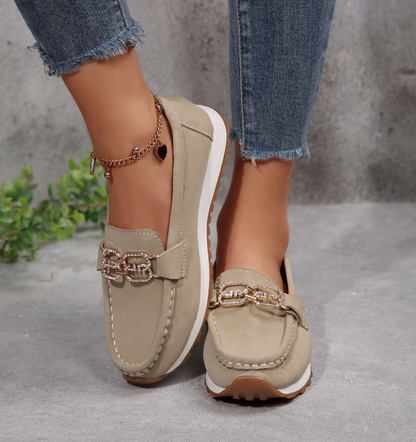 Emma - Mocassins Chic avec Boucle en Diamant