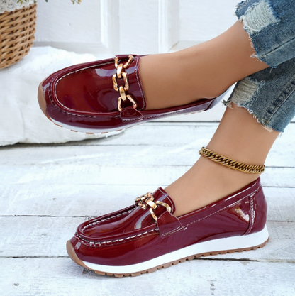 Eleanor - Mocassins Bordeaux Brillants