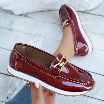 Eleanor - Mocassins Bordeaux Brillants