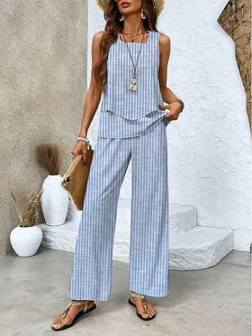 Striped Blue