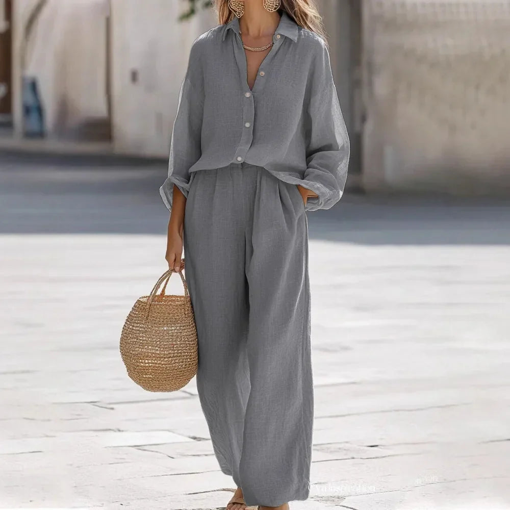 Giuseppe | Elegant Summer Cotton and Linen Outfit for Women
