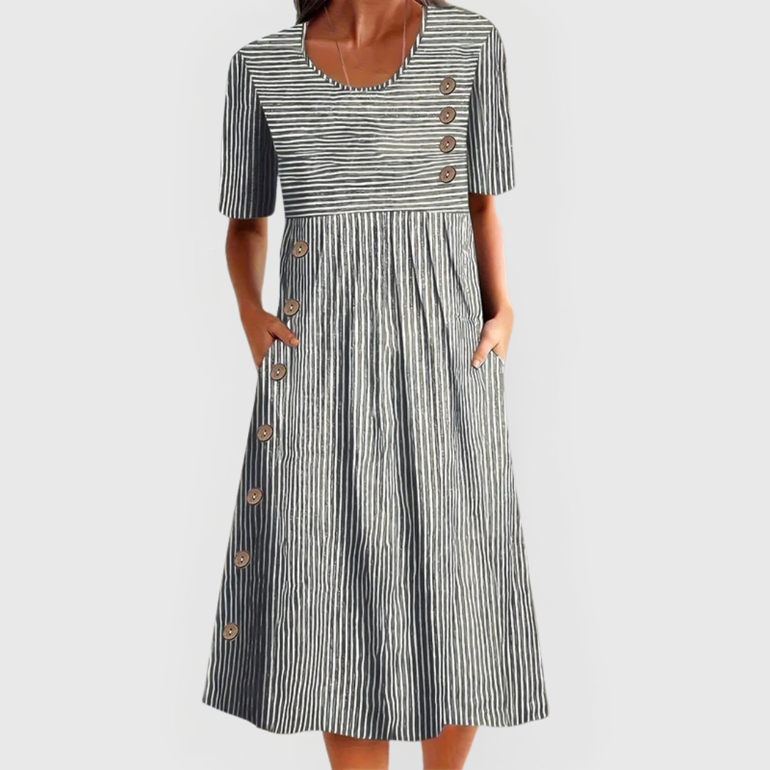 Robe Midi Rayée Wanda