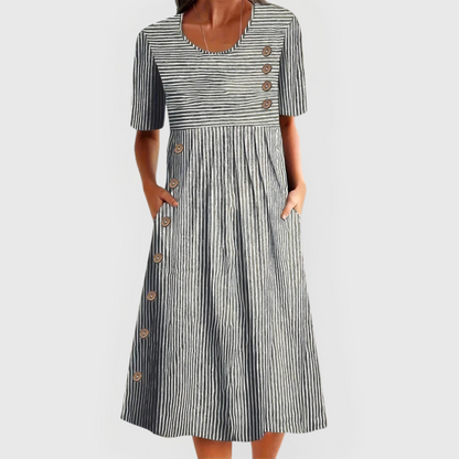 Robe Midi Rayée Wanda