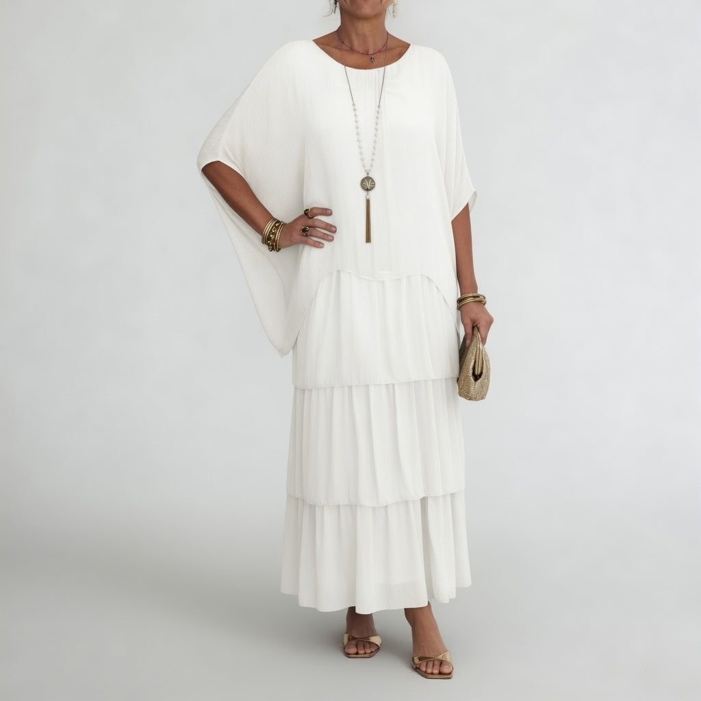 Charlotte™ — Flowing Maxi Dress with Bohemian Ruffles
