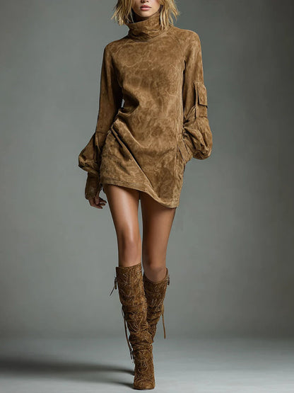 Briony | Turtleneck Mini Dress