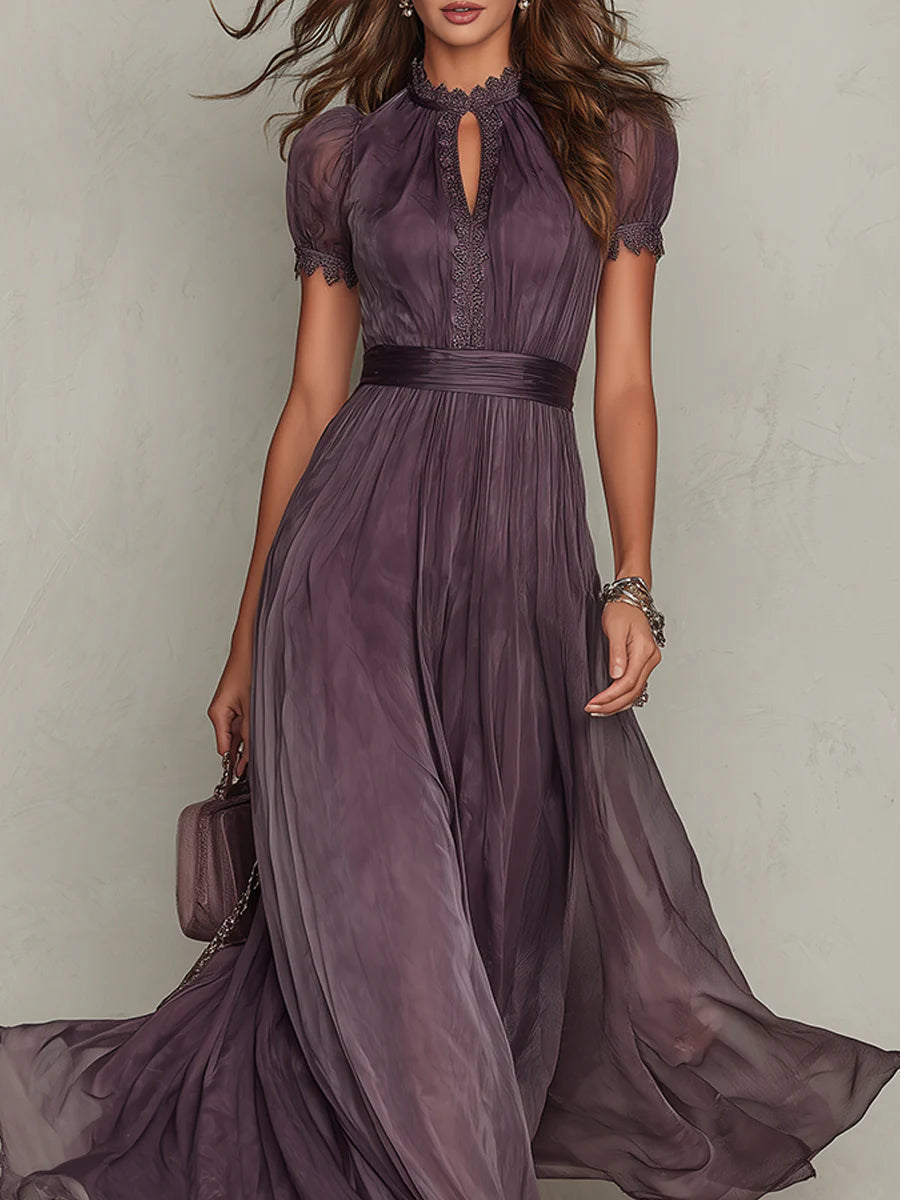 Ashley | Robe Maxi Chiffon Vintage Élégante