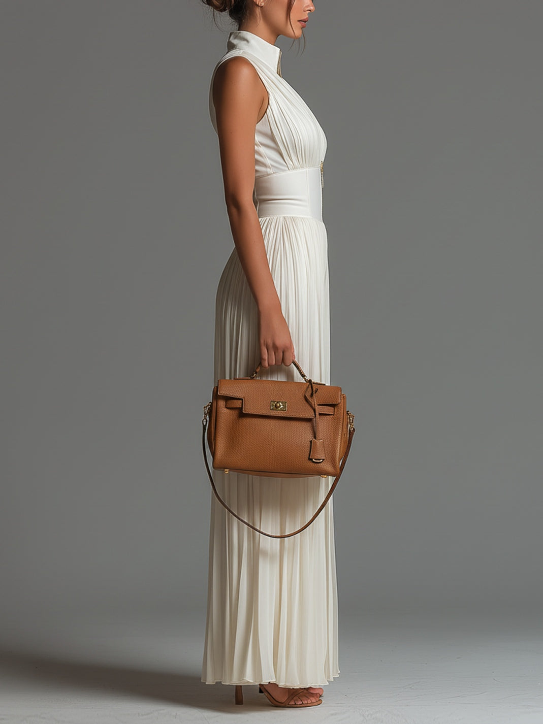 ÉLÉNA™ | Combinaison plissée en chiffon blanc